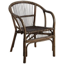 Fauteuil en rotin gris Bandung
