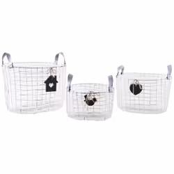 Aubry Gaspard CRA 532 S set of 3, Métal, Panier, 300 mm, 260 mm, 300 mm, 3 kg