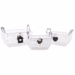 Aubry Gaspard CRA 534 S set of 3, Métal, Panier, 310 mm, 220 mm, 170 mm, 1,75 kg