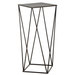 Sellette design en métal noir 42 x 42 x 80 cm - Noir