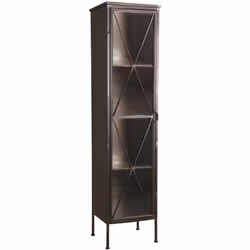 Aspect Matériau principal Métal Matériaux secondaires Verre Dimensions Hauteur (en cm) 200,00 Longueur (en cm) 49,00 Profonde ...