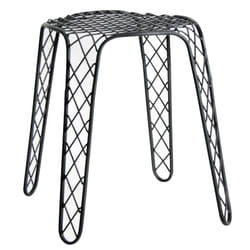 Tabouret en métal noir antique