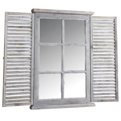 Miroir en bois teinté vieilli Taille 2
