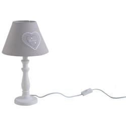 Aubry Gaspard - Lampe en bois coeur gris - Gris