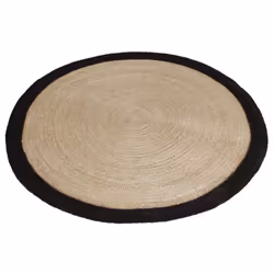 Aspect Matériau principal Jute naturelle et noire Dimensions Diamètre (en cm) 150,00 Epaisseur (en mm) 5 Autres caractéristiq ...