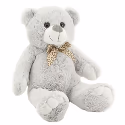 Aspect Coloris Gris Finitions Garniture 100% polyester Matériau principal Acrylique Dimensions Hauteur (en cm) 30,00 Peluche  ...