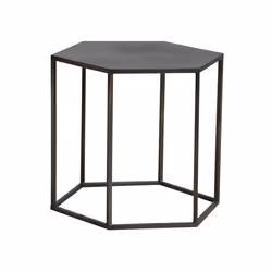 Table dappoint hexagonale en métal