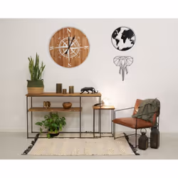 Aubry Gaspard - Lampe baladeuse en laiton et bois foncé - Noir