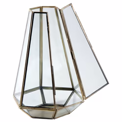 Aubry Gaspard - Photophore en verre et laiton