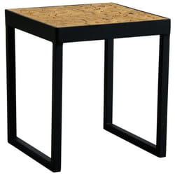 Aubry Gaspard - Table carrée en métal plateau 'mosaïque' en sapin