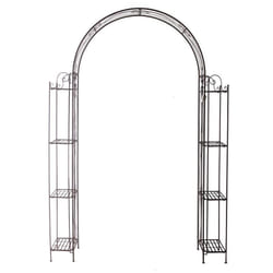 Arche de jardin pour plante grimpante en métal vieilli