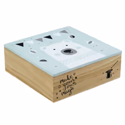 Aubry Gaspard VBT 2990, Boîte de rangement, Carré, Bois, Monochromatique, Intérieure, 200 mm