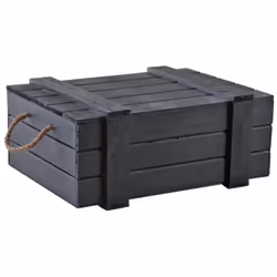 Aspect Coloris Noir Matériau anses Corde Matériau principal Bois Dimensions Hauteur (en cm) 18 Largeur (en cm) 30 Longueur (e ...