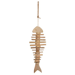 Jardindeco - Poisson à suspendre en bois flotté 40 cm