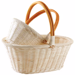Aubry Gaspard PMA 511 S set of 2, Rotin, Panier, 380 mm, 270 mm, 150 mm, 1,67 kg