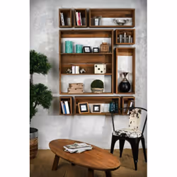 Aubry Gaspard - Cadre photo en bois et verre (Lot de 2) - Marron