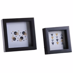 Aubry Gaspard DCA 245 SV set of 2, Verre, Bois, Bois, Rectangulaire, 90 mm, 25 mm, 90 mm