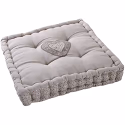 Aspect Coloris Gris Matériau principal Coton Matériaux secondaires Lin Garni fibre polyester Motif Coeur Dimensions Hauteur ( ...