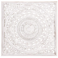 Aubry Gaspard - Décoration murale sculptée medium blanchi - Blanchi