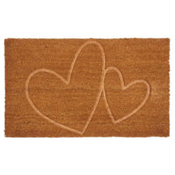 Aubry Gaspard - Paillasson coco intérieur extérieur 75 x 45 cm Coeurs thermocompressé