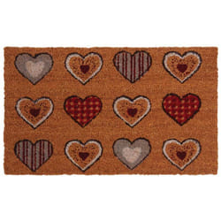Aubry Gaspard - Paillasson coco intérieur extérieur 75 x 45 cm 12 coeurs