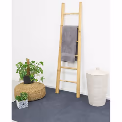 Aubry Gaspard - Panier à linge en rotin patiné blanc