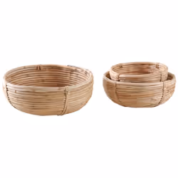 Aubry Gaspard CCO 942 S set of 3, Rotin, Panier, 170 mm, 630 g