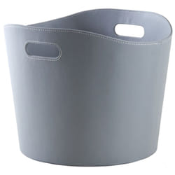 Corbeille à bûches en polyuréthane gris