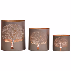 Aubry Gaspard DBO 331 S set of 3, Métal, Gris