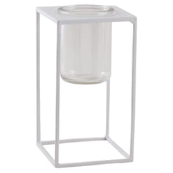 Aubry Gaspard - Photophore en métal blanc Petit modèle - Blanc
