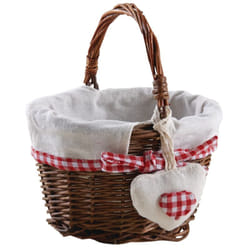 Aubry Gaspard - Mini panier en osier brut et vichy