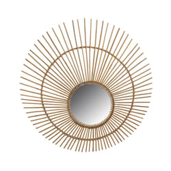 Aubry Gaspard - Maxi miroir Paon en rotin