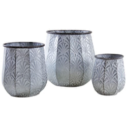 Aubry Gaspard - Cache-pots en métal patiné (Lot de 3)