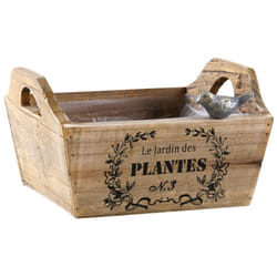 Aubry Gaspard - Corbeille en bois teinté Le jardin des plantes
