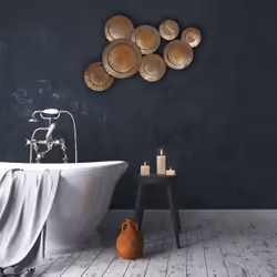 Aubry Gaspard - Décoration murale Molécule - Doré et argenté