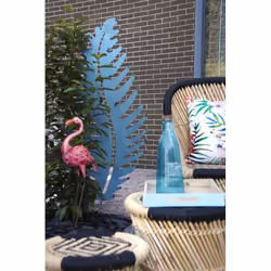 Aubry Gaspard - Feuille déco en métal antique à planter - Bleu