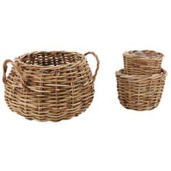 Aubry Gaspard - Cache-pots assortis en rotin (Lot de 3)