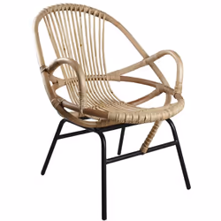 Aspect Matériau principal Rotin naturel Matériaux secondaires Métal Autres dimensions Hauteur d'assise 35 cm Dimensions Haute ...