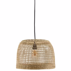 Abat-jour pour suspension rond en jonc naturel ajouré Diamètre 38cm