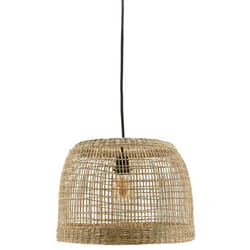 Abat-jour pour suspension rond en jonc naturel ajouré Diamètre 38cm
