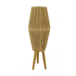 Aubry Gaspard - Lampe sur pied en jute et bois, vendue sans équipement électrique