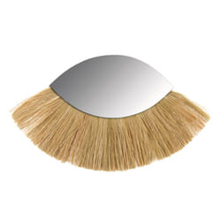 Aubry Gaspard - Miroir oeil en jonc naturel et verre