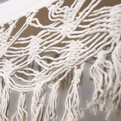 Aubry Gaspard - Hamac en coton et franges - Écru