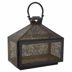 Aubry Gaspard - Lanterne rectangulaire en métal noir - Noir