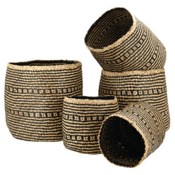 Aubry Gaspard - Cache pot jonc de mer teinté Pot de 35cm. Naturel. Marque : . Réf. : JCP412S - Naturel