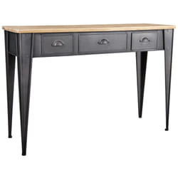 Console en métal et sapin