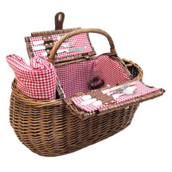 Panier pique-nique en osier naturel Vichy