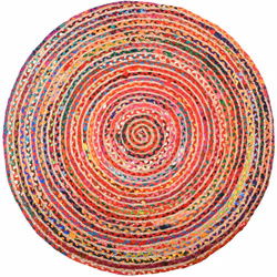 Aspect Coloris Multicolore Naturel Matériau principal Coton Matériaux secondaires Jute Dimensions Diamètre (en cm) 120,00 Aut ...