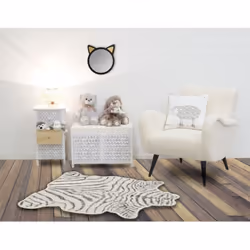 Aubry Gaspard - Commode en bois teinté blanc et naturel 3 tiroirs