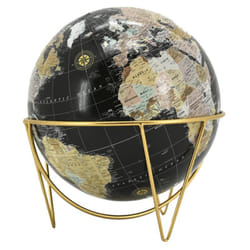 Aubry Gaspard - Globe en résine noire et métal doré